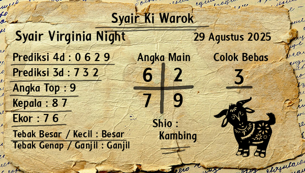 Syair Ki Warok - Syair Virginia Night