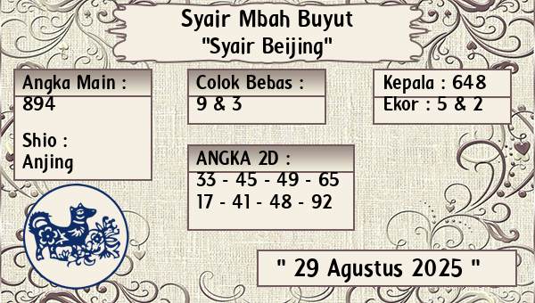 Syair Mbah Buyut - Syair Beijing