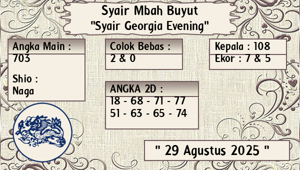 Syair Mbah Buyut - Syair Georgia Evening