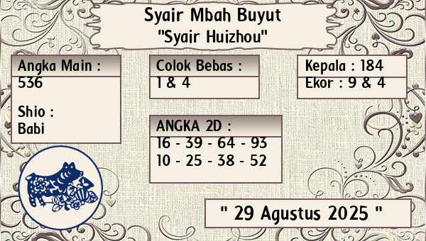 Syair Mbah Buyut - Syair Huizhou