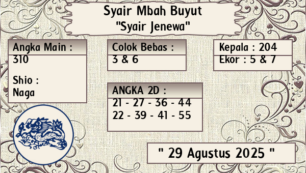 Syair Mbah Buyut - Syair Jenewa