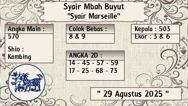 Syair Mbah Buyut - Syair Marseille