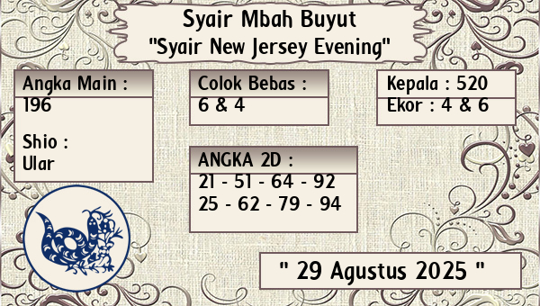 Syair Mbah Buyut - Syair New Jersey Evening