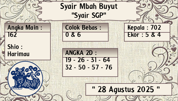 Syair Mbah Buyut - Syair SGP