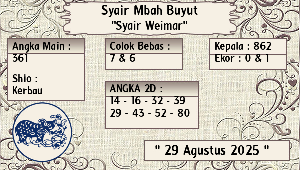 Syair Mbah Buyut - Syair Weimar