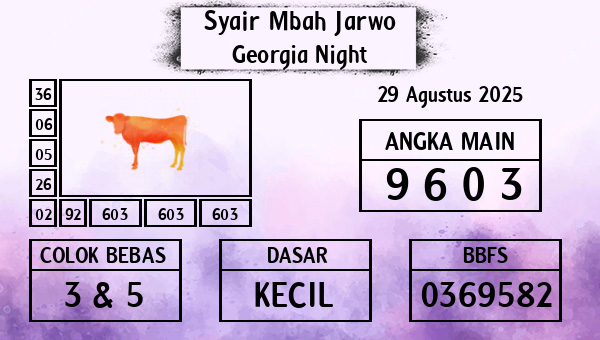 Syair Mbah Jarwo - Georgia Night
