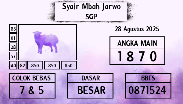 Syair Mbah Jarwo - SGP