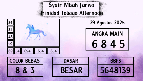 Syair Mbah Jarwo - Trinidad Tobago Afternoon