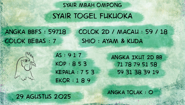 Syair Mbah Ompong - Syair Togel Fukuoka