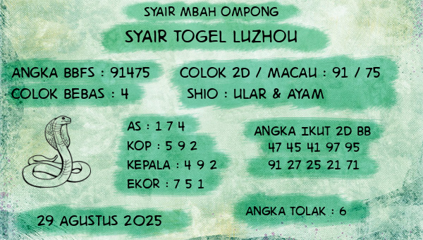 Syair Mbah Ompong - Syair Togel Luzhou