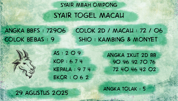 Syair Mbah Ompong - Syair Togel Macau