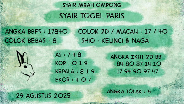 Syair Mbah Ompong - Syair Togel Paris