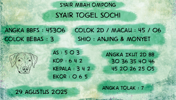 Syair Mbah Ompong - Syair Togel Sochi