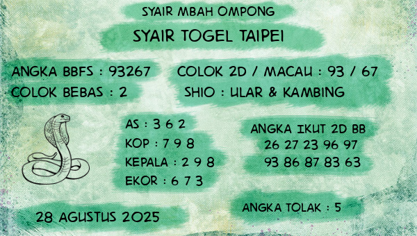 Syair Mbah Ompong - Syair Togel Taipei