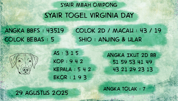 Syair Mbah Ompong - Syair Togel Virginia Day