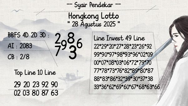 Syair Pendekar - Hongkong Lotto