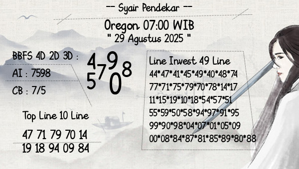 Syair Pendekar - Oregon 07:00 WIB