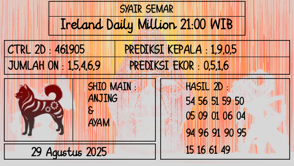 SYAIR SEMAR - Ireland Daily Million 21:00 WIB