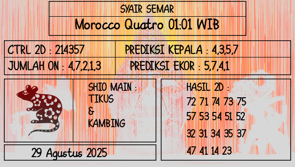 SYAIR SEMAR - Morocco Quatro 01:01 WIB