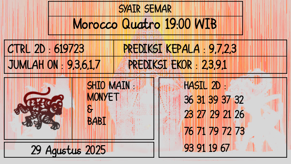 SYAIR SEMAR - Morocco Quatro 19:00 WIB