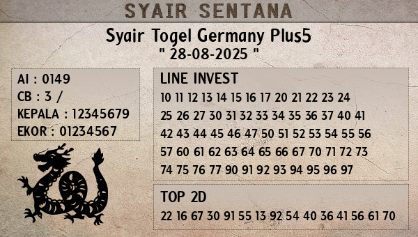  - Syair Togel Germany Plus5