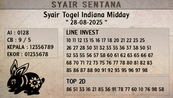  - Syair Togel Indiana Midday