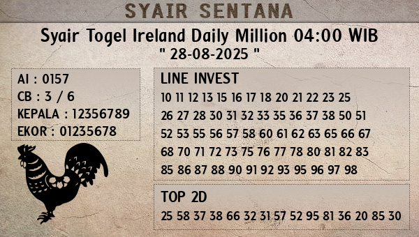  - Syair Togel Ireland Daily Million 04:00 WIB