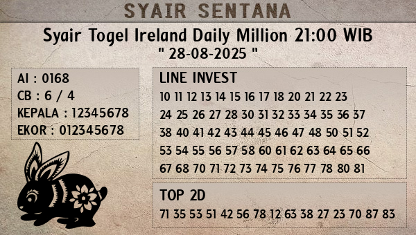  - Syair Togel Ireland Daily Million 21:00 WIB