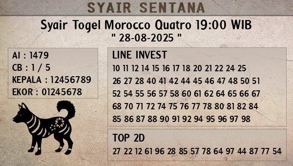  - Syair Togel Morocco Quatro 19:00 WIB