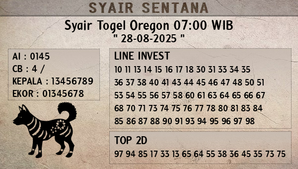  - Syair Togel Oregon 07:00 WIB