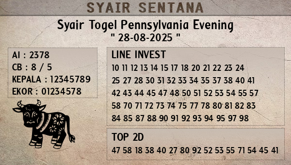  - Syair Togel Pennsylvania Evening