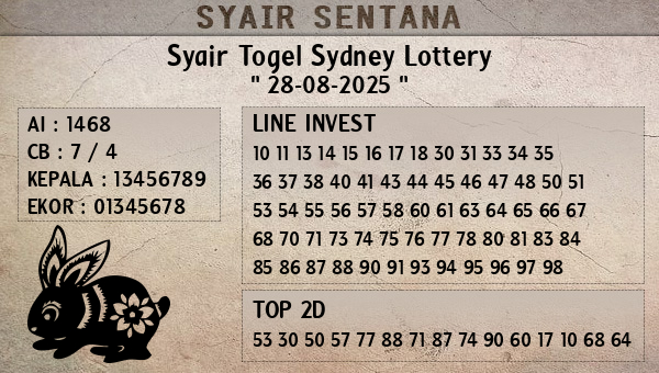  - Syair Togel Sydney Lottery