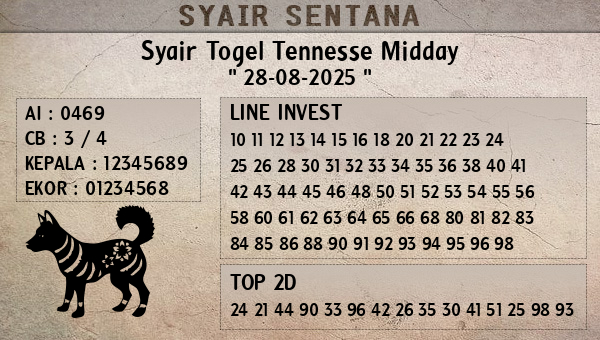  - Syair Togel Tennesse Midday