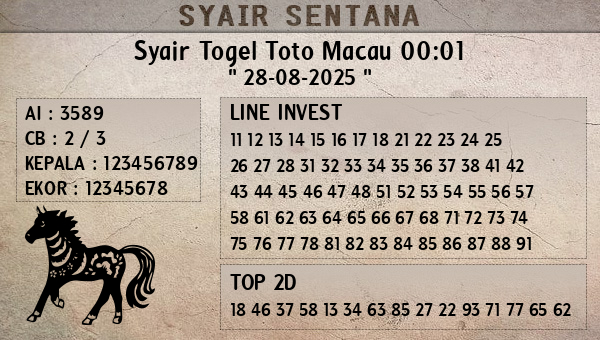  - Syair Togel Toto Macau 00:01