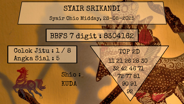 SYAIR SRIKANDI - Syair Ohio Midday