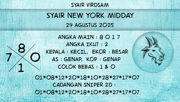 Syair Virdsam - Syair New York Midday