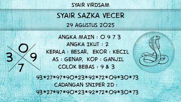 Syair Virdsam - Syair Sazka Vecer