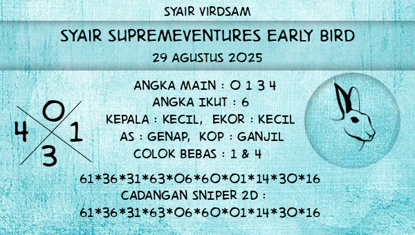 Syair Virdsam - Syair Supremeventures Early Bird
