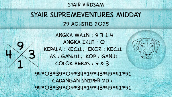 Syair Virdsam - Syair Supremeventures Midday