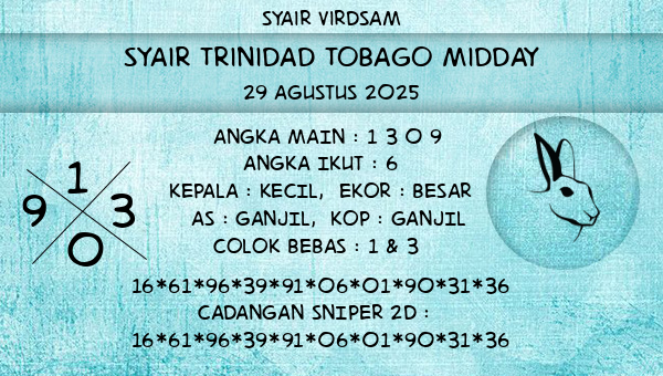 Syair Virdsam - Syair Trinidad Tobago Midday