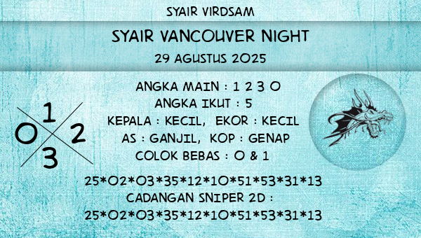 Syair Virdsam - Syair Vancouver Night