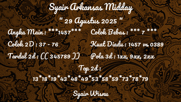Syair Wisnu - Syair Arkansas Midday