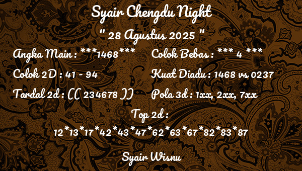 Syair Wisnu - Syair Chengdu Night