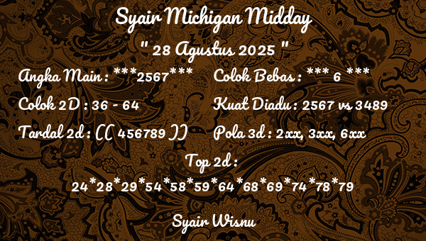 Syair Wisnu - Syair Michigan Midday
