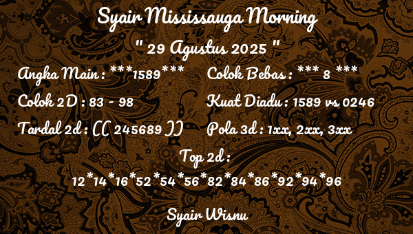 Syair Wisnu - Syair Mississauga Morning