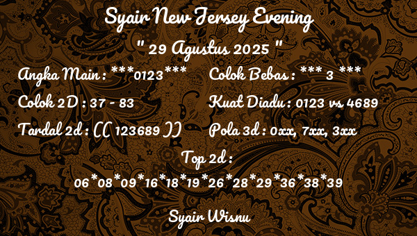 Syair Wisnu - Syair New Jersey Evening
