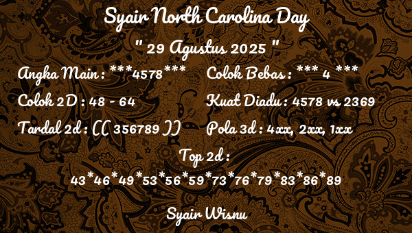 Syair Wisnu - Syair North Carolina Day