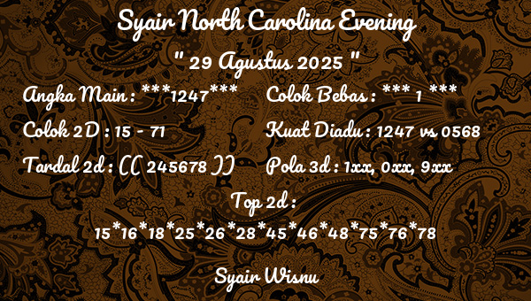 Syair Wisnu - Syair North Carolina Evening