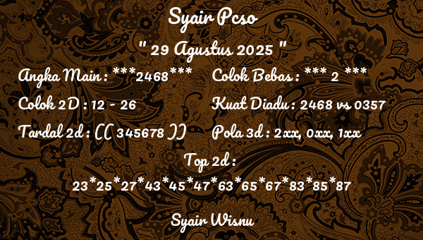 Syair Wisnu - Syair Pcso