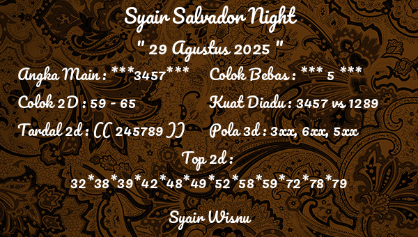 Syair Wisnu - Syair Salvador Night